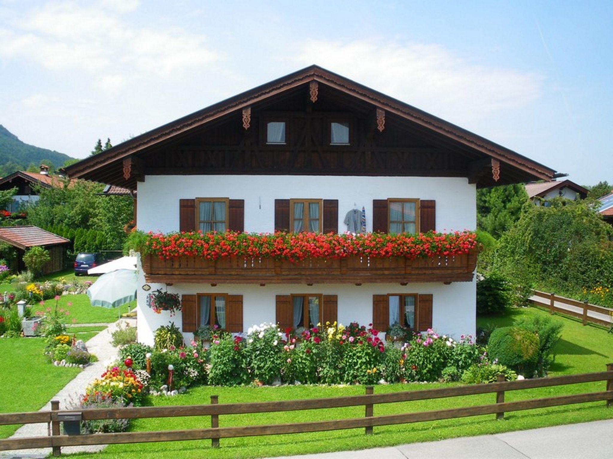 Ferienwohnung Laubhuber -Blick auf Balkon der Ferienwohnung-