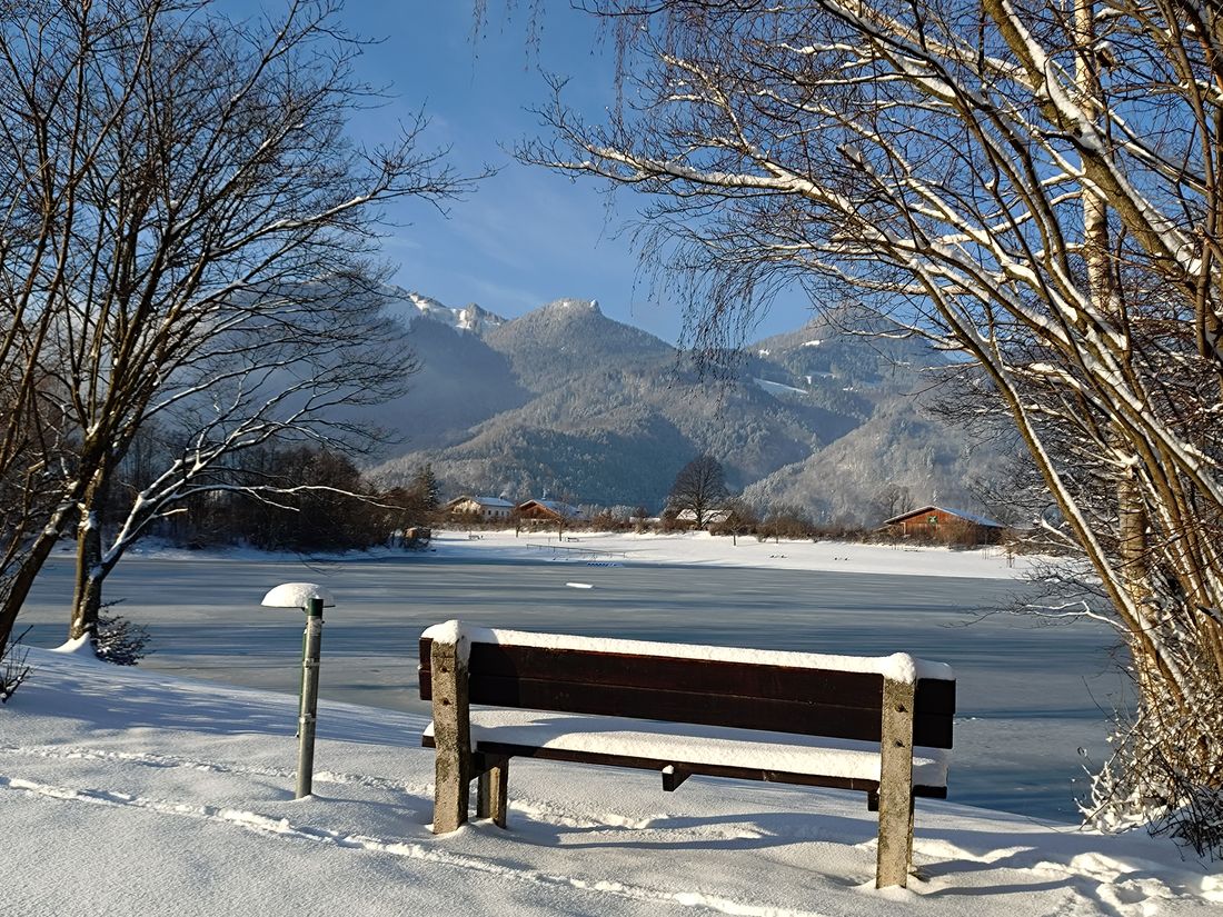 Winter am Reifinger See ca. 5 Min von Fewo entfernt